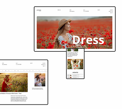 Premium dress: UI/UX design autumn design boutique website dress shop website ui ux web design website design