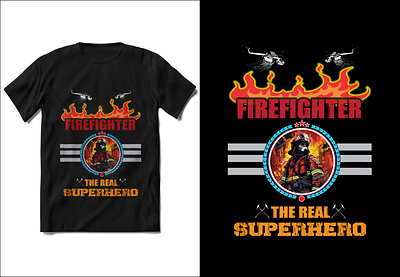 Firefighter T-Shirt Design adobe photoshop clothing custom designs design fashion graphic design illustration