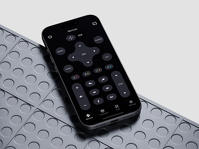 TV Remote Control | Mobile App app buttons cast dark theme design mobile remote remote control touchpad tv ui ux