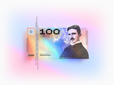 NFT money banknote design graphic design illustration lightning money nft tesla