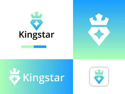 Kingstar Logo | King + Star Logo Concept abstract logo app design brand identity brand logo branding design innovation ios king logo logo design logo designer logomark logotype luxury logo minimalist modern logo symbol uxdesign web3