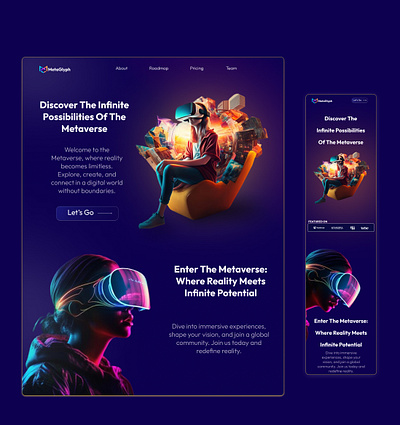 Metaglyph | METAVERSE website design branding graphic design logo metaverse ui ux webdesign