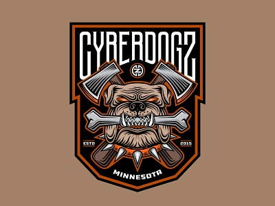 Cyberdogz | Shield Badge badge badge design bradford bradford design bull dog bull dog illustration bulldog cyberdogz cyberdogz marketing dog illustration shield shield badge skate skate design sports logo type typography