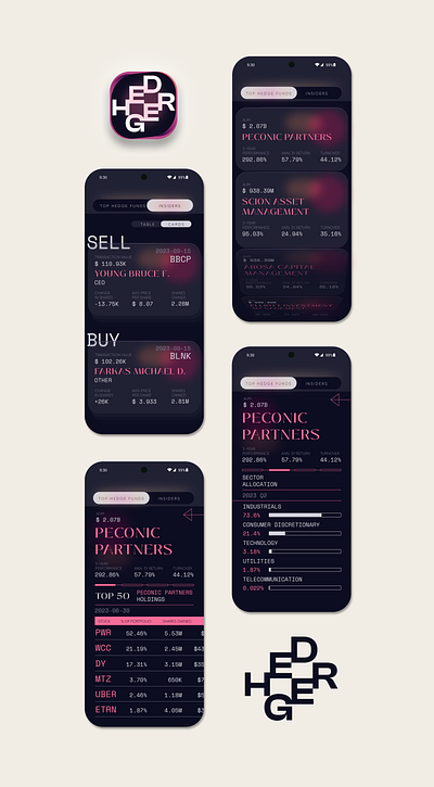 Hedger app app design finance app ui