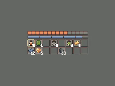 Simple UI panel assets games health health bar interface mana pixel pixel art ui user interface video games