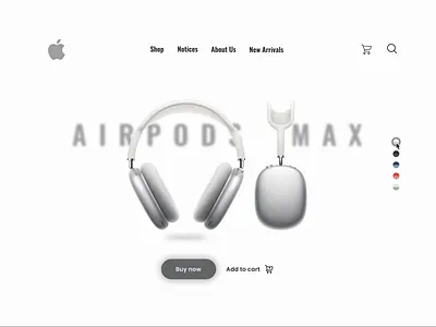 AirPods Max Landing Page airpods max airpods max design airpods max ui animation branding design figma headphones headphones design headphones ui landing page landing page design mobile app motion graphics uiux web design