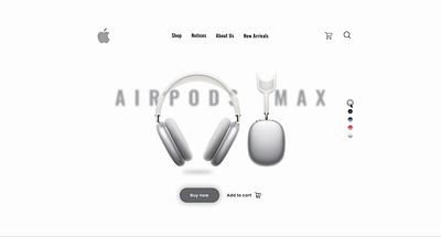 AirPods Max Landing Page airpods max airpods max design airpods max ui animation branding design figma headphones headphones design headphones ui landing page landing page design mobile app motion graphics uiux web design