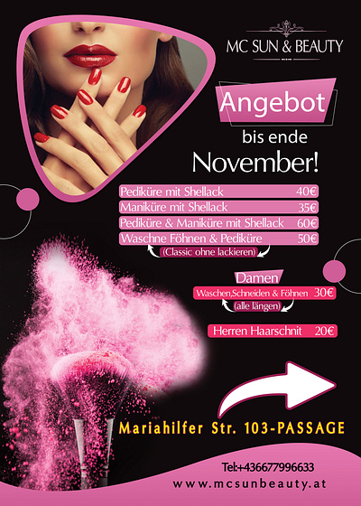 Make Up Flyer / Poster A2 beauty design make poster salon up
