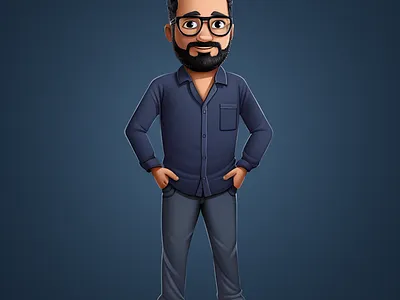 Glassman caricature cartoon design graphic design illustration