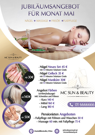 Beauty Salon Poster / Flyer A5 a5 beauty poster salon template