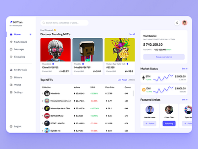 NFT Marketplace 💵 branding dashboard design digitalcards inspiration interface marketplace minimal nft ui uidesign uxdesign webdesign website