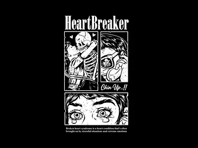 Heartbreaker apparel branding clothing design graphic illustration logo streetwear ui vector