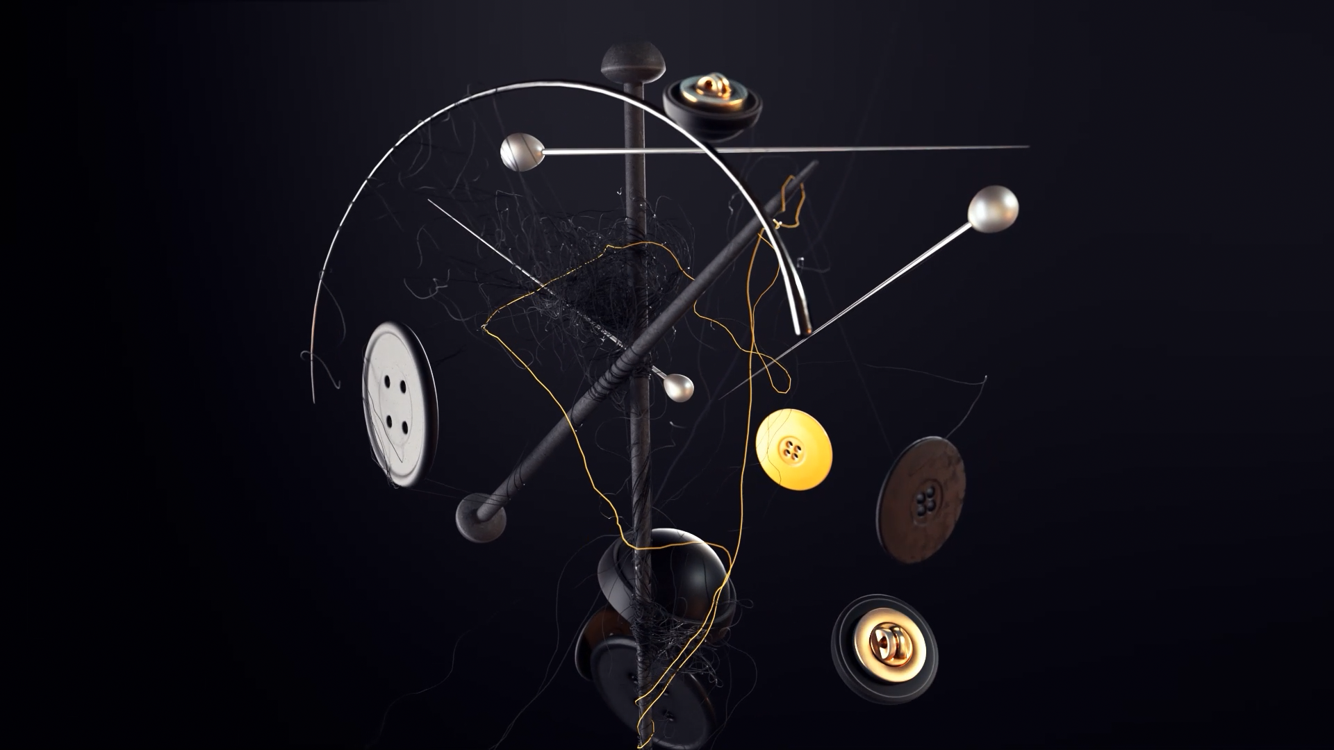 Buttons 3d 3d animation 3d artist 3d artwork 3d design animation buttons cinema 4d dark graphic design horror render wednesday