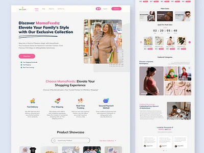 MamaFeeds: E-commerce Landing Page branding design ui uiux userexperience userinterface ux