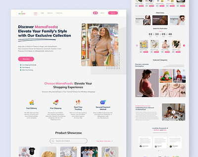 MamaFeeds: E-commerce Landing Page branding design ui uiux userexperience userinterface ux