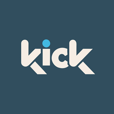 Kick wordmark Logo ! branding graphic design kick wordmark logo logo vector