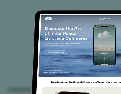 Myndfl ambience calm figma hero landing page ui website