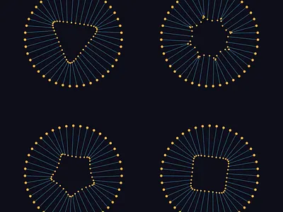 Squarcles, tricles, hexacles and polycles animation art cavalry loader maths motion graphics procedural vector