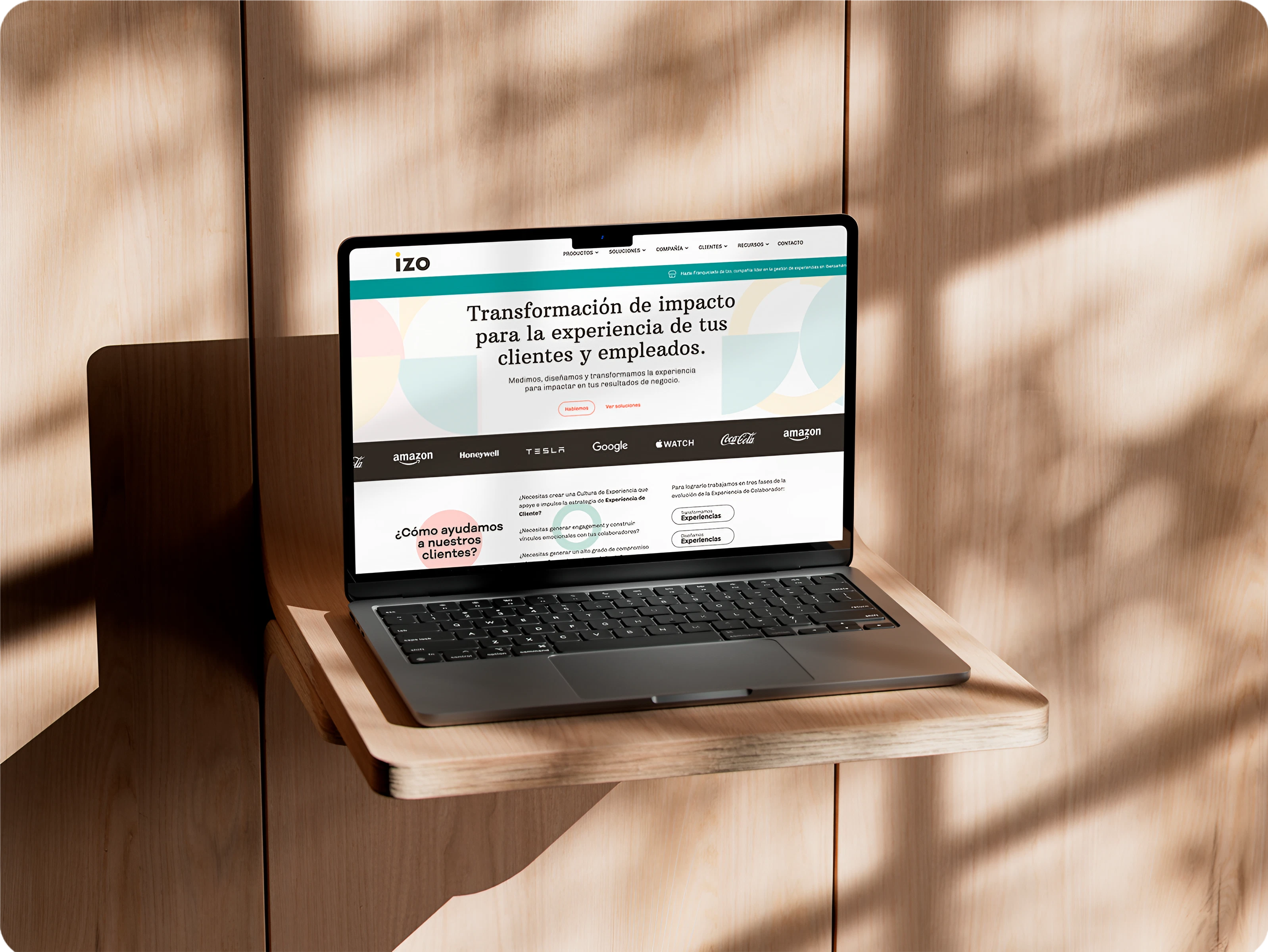 Izo · Website redesign · B2B Services animation b2b graphic design ui