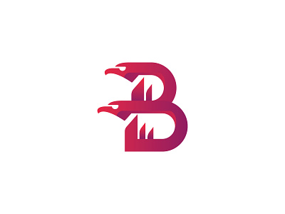 B-AND-EAGLE b eagle letter monogram