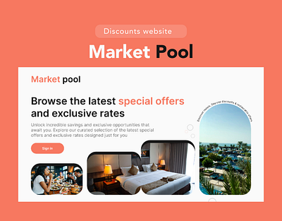 Market Pool landing page ui uiux web design website