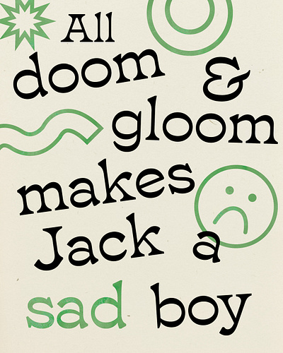 Doom & Gloom Poster design graphic design layout lettering type typography