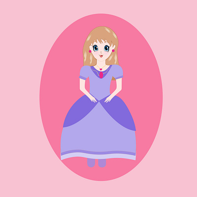 Cute Princess character. 3d animation art branding charater cute girl design graphic design illustration logo princess ui ux vector