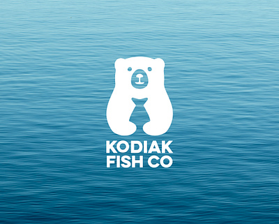 Kodiak Fish Co - Bear & Fish Logo alaska alaska branding bear branding clean clean bear logo design fish fisheries graphic design kodiak fish co logo negative space seafood vector