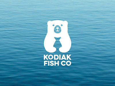 Kodiak Fish Co - Bear & Fish Logo alaska alaska branding bear branding clean clean bear logo design fish fisheries graphic design kodiak fish co logo negative space seafood vector