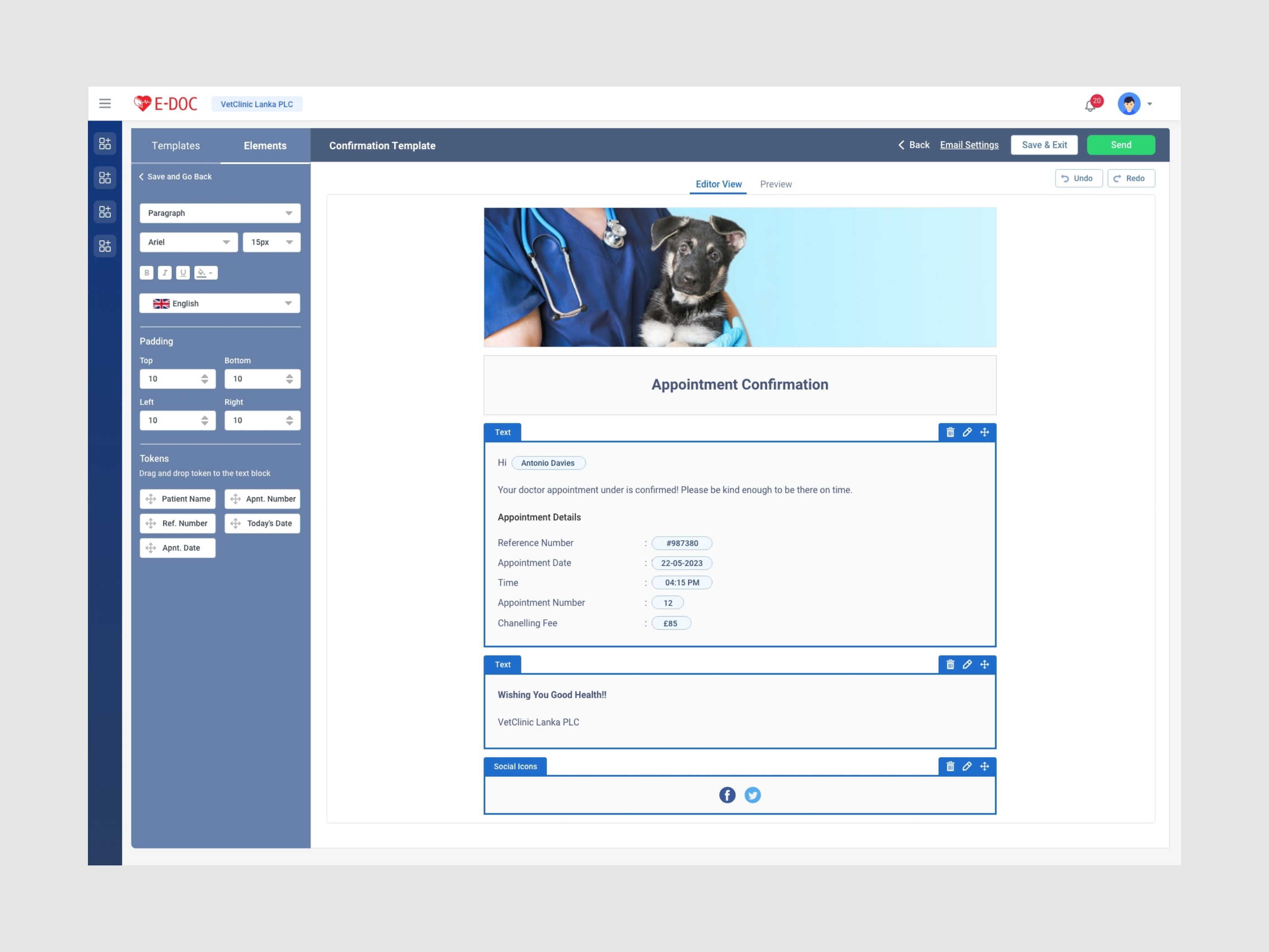 Email Customization Dashboard dashboard email email customization ui ux web app