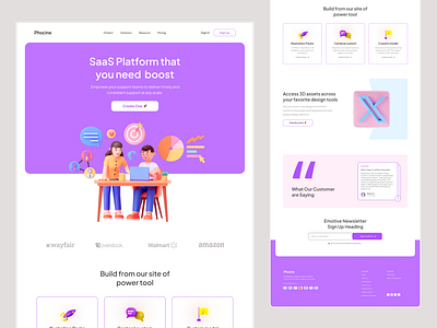 Phocine - Landing page concept 3d animation branding design figma graphic design illustration landing page logo motion graphics product design ui ux vector web design xd