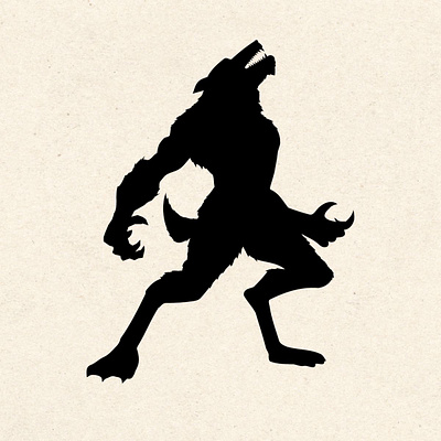 Werewolf howling design flat graphic design illustration vector