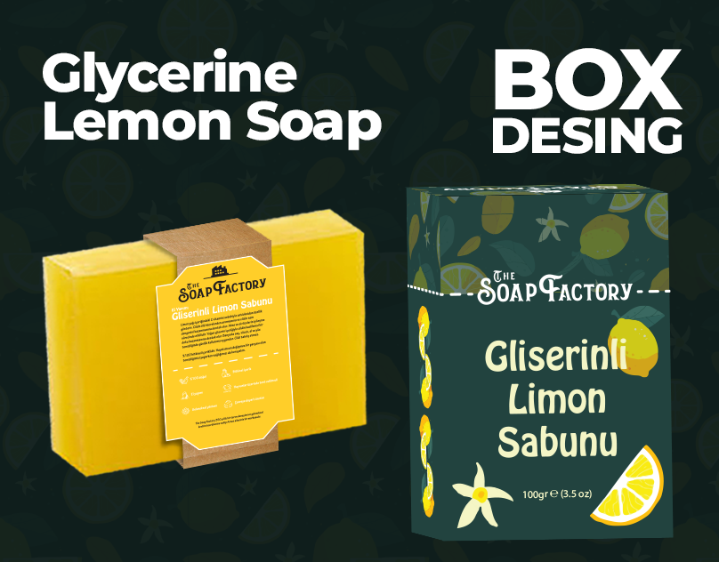 The Soap Factory box desing factory glycerine graphic design lemon soap