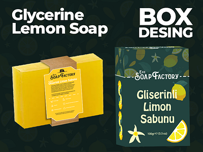 The Soap Factory box desing factory glycerine graphic design lemon soap