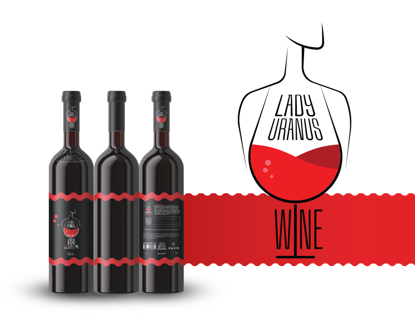 Lady Uranus Wine anim animation bottle branding classic glass lady logo logo animation motion graphics uranus wine