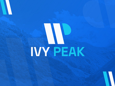 Ivy Peak logo blue branding logo minimal logo simple logo tech branding tech logo