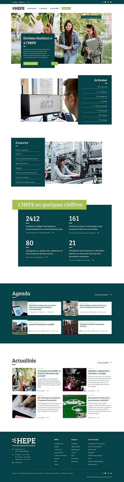 Haute Ecole Polytechnique d'Enghien branding graphic design ui ux webdesign