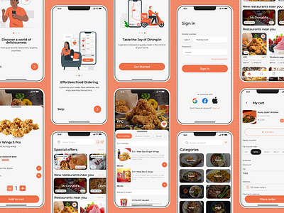 Boost | Delivery App branding design food delivery graphic design illustration landing page logo minimal design mobile app mobile design ui ux webdesign