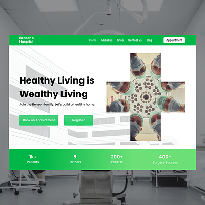 Health Landing Page dailyui design mockup ui uiux webdesign website design