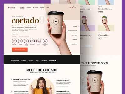 Coffee Shop - Shopify Website Design coffee ecommerce homepage interface landing landing page mono product store design shop shopify shopify designer shopify developer shopify mono product shopify store design shopify theme customization small store store web web design website woocomerce