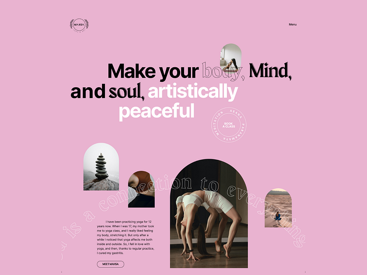 Creative yoga website by QuadAngles on Dribbble
