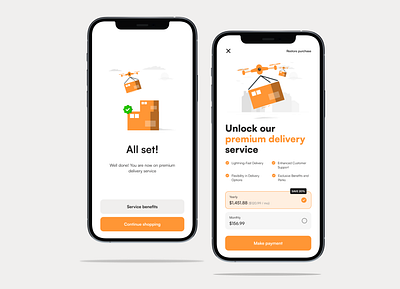 Paywall for a delivery platform delivery payment delivery payment ui design finance mobile app pay pay ui payment ui paywall paywall ui ui ui design uiux ux