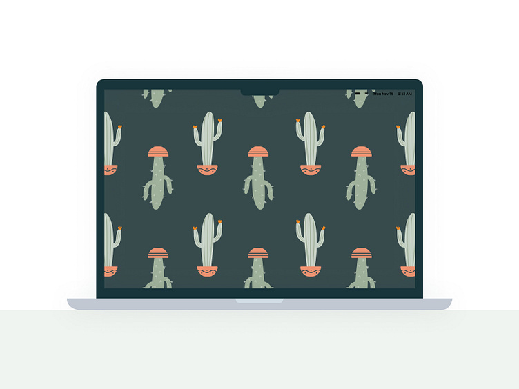Saguaro Cactus Wallpaper Dark Mode by Jocelyn Wright Powell on Dribbble