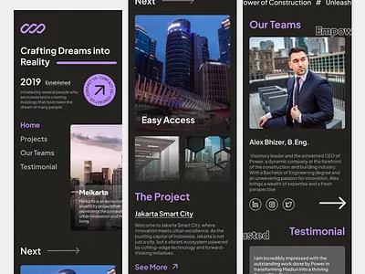 Power - Architecture Agency Landing Page architecture architecture agency building business business web city company construction dark design house landing page profile company property ui ux web web design website website design