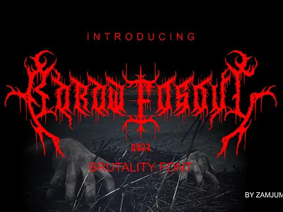 BOROWEDSOUL -- BRUTALITY FONT -- horrorfont