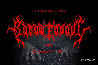 BOROWEDSOUL -- BRUTALITY FONT -- horrorfont