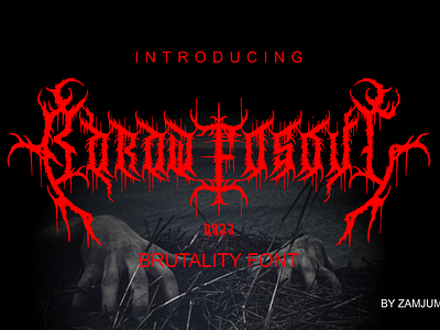 BOROWEDSOUL -- BRUTALITY FONT -- horrorfont