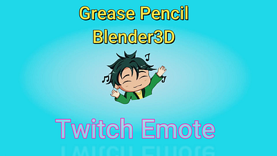Animated Twitch Emote In Grease Pencil Blender3D 2d art 2d emotes animation blender3d grease pencil illustration twitch emotes