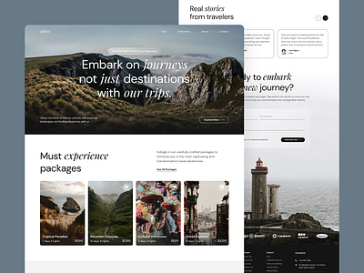 Xplore - Travel Agency Landing Page agency clean minimalist design figma landing page minimalist neat travel travel agency ui ui design uiux website