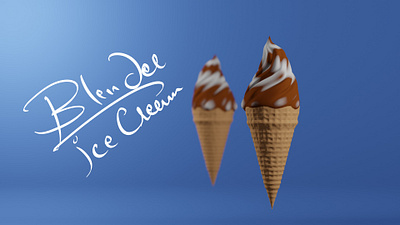 3D Ice Cream Cone Model Blender3D 3d 3d modeling 3d product design blender3d graphic design